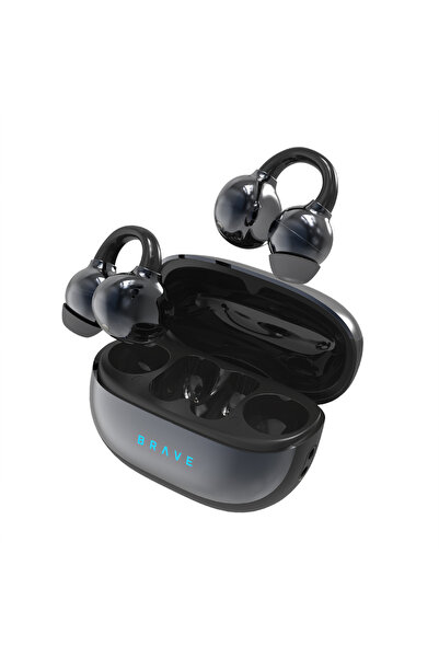 Brave E-31 ClipFit Open Ear Earbuds | Wireless Bluetooth | 23H Playtime | Sec...