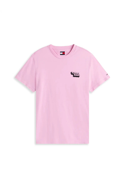 Tommy Hilfiger TJM SLIM STACK LOGO, U06 Pembe Erkek T-Shirt