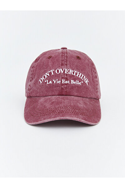 LC Waikiki Vizyon New Season Slogan Embroidered Women's Gabardine Cap Hat