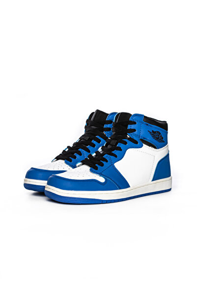 Steps Higher Pantofi sport barbati albastri cu alb din piele ecologica si mat...