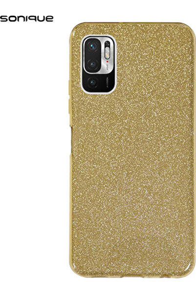Other Sonique Γυαλιστερή Χρυσή Θήκη Πλάτης Σιλικόνης (Redmi Note 10 5G / Poco...
