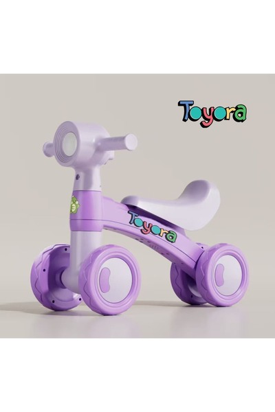 Genaric TOYORA Kids Balance Bike with Music & LED Headlight | 4-Wheel Toddler...