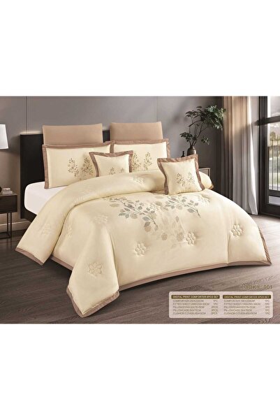 NAJMA Nefirin Summer Reversible Digital Printed Microfiber Soft Filling 8 Pie...