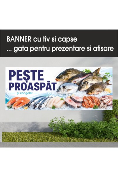 media Banner MEDIA, "Peste proaspat" model1, 150 x 60 cm, de exterior