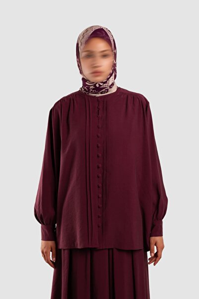 Emare Shoulder Gathered Ribbed Detailed Shirt