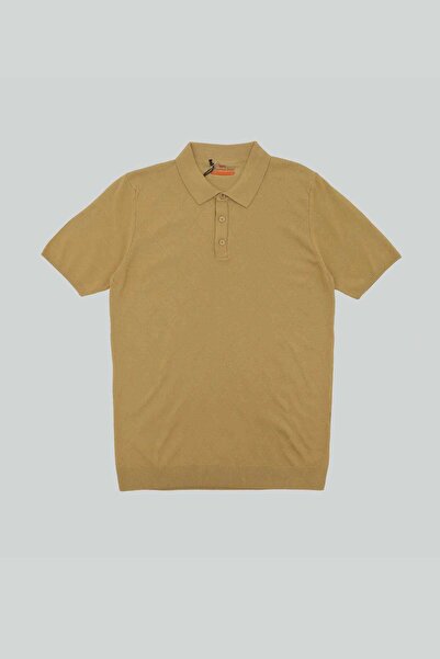 BEARRAYBON Men's Knitwear Half-Zip Polo Collar T-Shirt