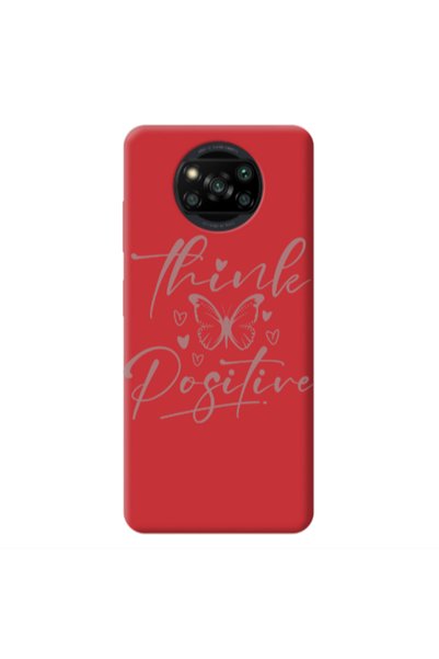 Other Xiaomi Poco X3 /X3 Pro Think Positive Red Colored Silicone TPU Θήκη