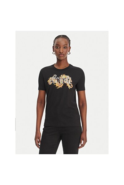VERSACE JEANS COUTURE Γυναικείο T-Shirt 80HAHE02 CJ00E Μαύρο