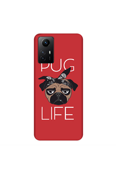 Other Xiaomi Redmi Note 12s Pug Life Red Colored Silicone TPU Θήκη