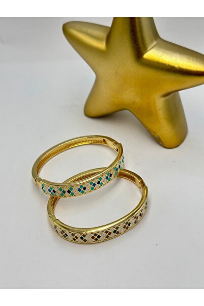BYYEŞO Pattern Detail Steel Clamp Brown