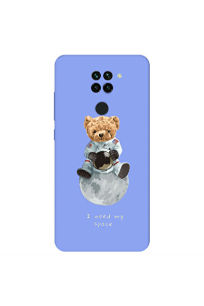 Other Xiaomi Redmi Note 9 Bear in space Light Purple Colored Silicone TPU Θήκη