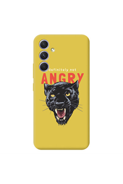 Other Samsung A35 Pointed teeth Yellow Colored Silicone TPU Θήκη