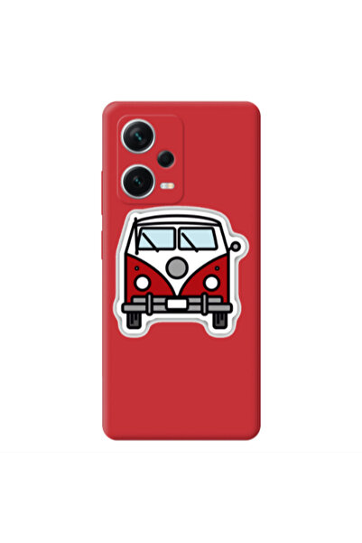 Other Xiaomi Poco X5 Minibus Red Colored Silicone TPU Θήκη