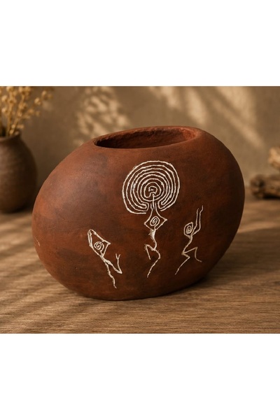 Yaratıcı sanatlar atölyesi Stone Cast Hand Painting Ancient Artifacts Vase An...