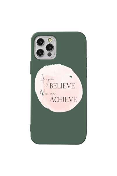 Other Apple iPhone 12 Pro If You Believe Dark Green Colored Silicone TPU Θήκη