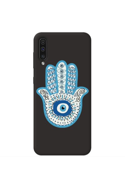 Other Samsung A70 Evil eye bead in hand Black Colored Silicone TPU Θήκη