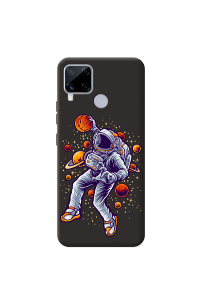 Other Realme C25 Space Basketball Black Colored Silicone TPU Θήκη