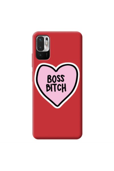 Other Xiaomi Redmi Note 10 Pro 5G Boss Bitch Red Colored Silicone TPU Θήκη