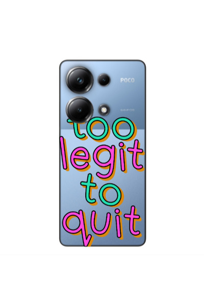 Other Xiaomi Poco M6 Pro 4G Too Legit To Quit Transparent Silicone TPU Θήκη
