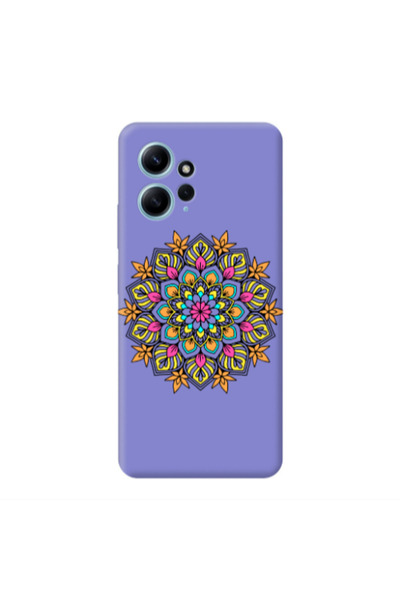 Other Xiaomi Redmi Note 12 4G Mandala D6 Purple Colored Silicone TPU Θήκη