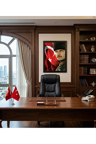 VKFCENTER إطار لوحة بورتريه أتاتورك مقاس 21*30