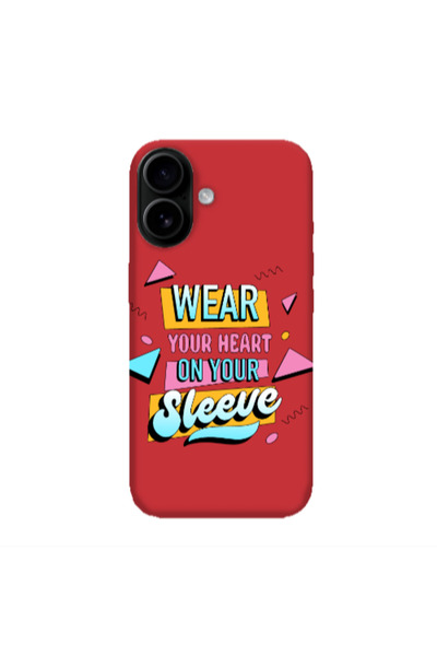 Other Apple Iphone 16 plus Wear Your Heart Red Colored Silicone TPU Θήκη