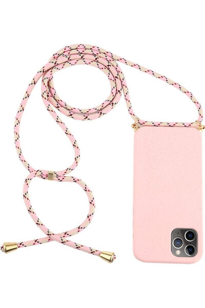 OEM Θήκη Πλάτης Σιλικόνης με Λουράκι Ροζ (iPhone 12 Pro Max) Κωδικός: 01IPH2150