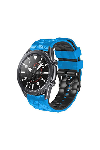 OEM Λουράκι Smartwatch με Υφή Ποδοσφαίρου 22mm Μπλε Μαύρο