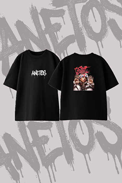 Anetos Central Cee_7 Σχεδιαστικό T-Shirt με στάμπα, Oversize, με λαιμόκοψη πο...