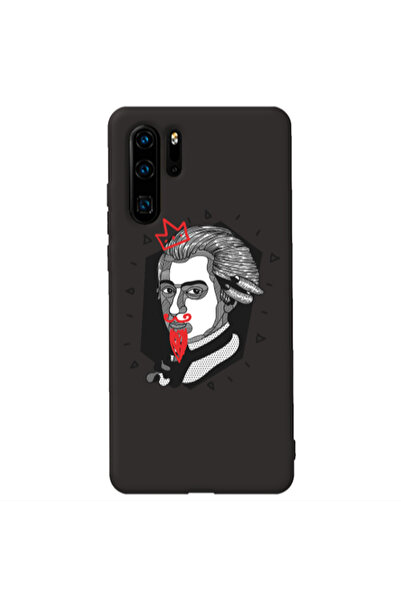 Other Huawei P30 Pro Bearded Black Colored Silicone TPU Θήκη