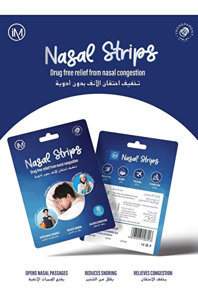 IM Anti Snoring Nasal Strips – Clear Breathing Nose Strips for Nasal Congesti...