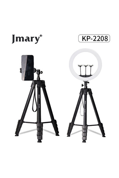 Jmary حامل ثلاثي القوائم من الألومنيوم KP-2208 بطول 1.7 متر، 2 في 1، قابل للت...