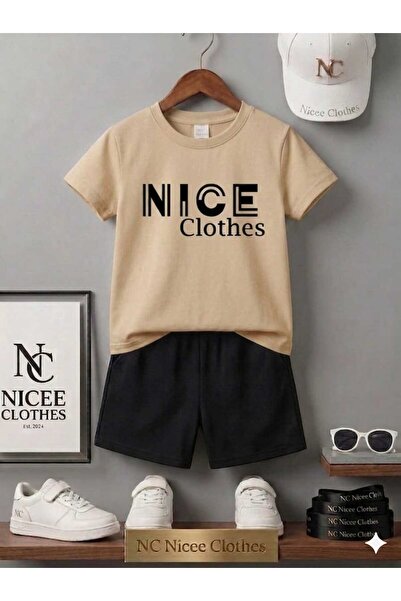 NC Nicee Clothes Summer Children's T-Shirt Shorts Unisex (Thin Printed)