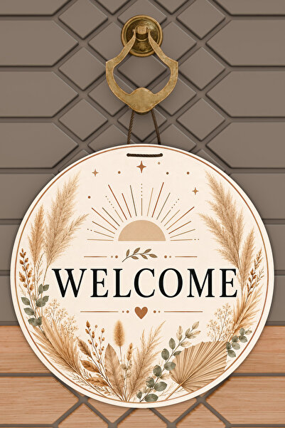 Dormot Home Modern Written Sun Themed Round Door Ornament Digital Printing 30...