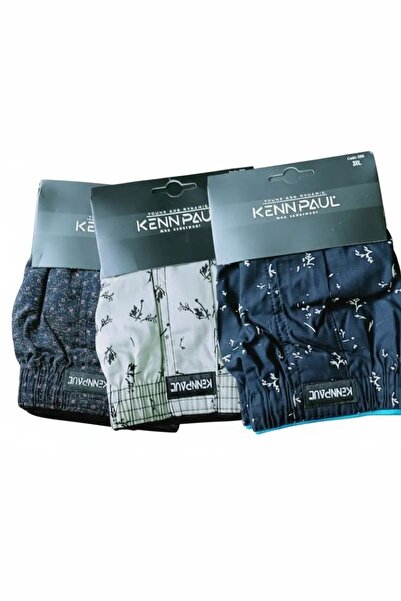 Generic Brand Kenn Paul Poplin Men's Boxer Oversized Size 3XL - 3 Pieces