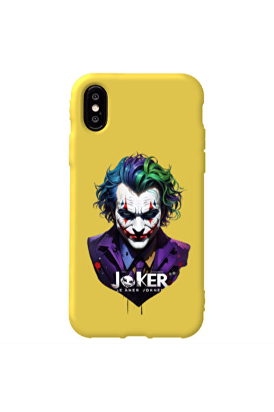 Other Apple iPhone Xs Max Le amer Joker Yellow Colored Silicone TPU Θήκη