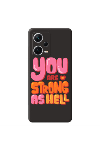 Other Xiaomi Poco X5 You are Love Strong Black Colored Silicone TPU Θήκη
