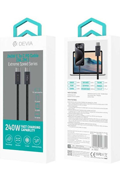 Devia Καλώδιο Type C σε Type C 240W 2μ