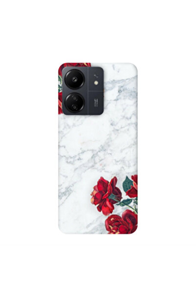 Other Xiaomi Redmi 13C Marble and roses Transparent Silicone TPU Θήκη
