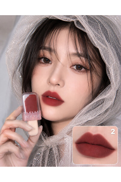 Kozmetik Hey.Yue 02 Number Velvet Matte Lipstick - Smokey and Alluring Lips S...