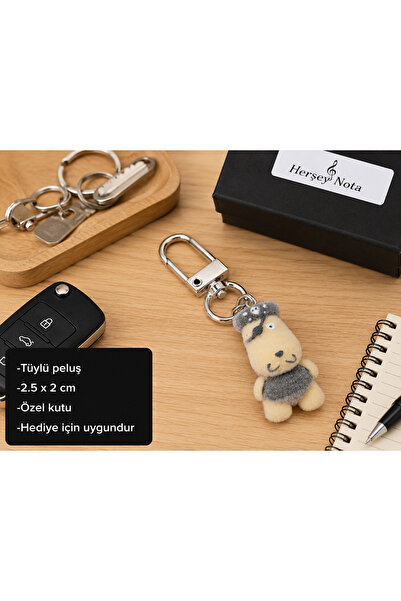 HER ŞEY NOTA www.herseynota.com Milo Plush Dog Charm Keychain – Adorable Mini...