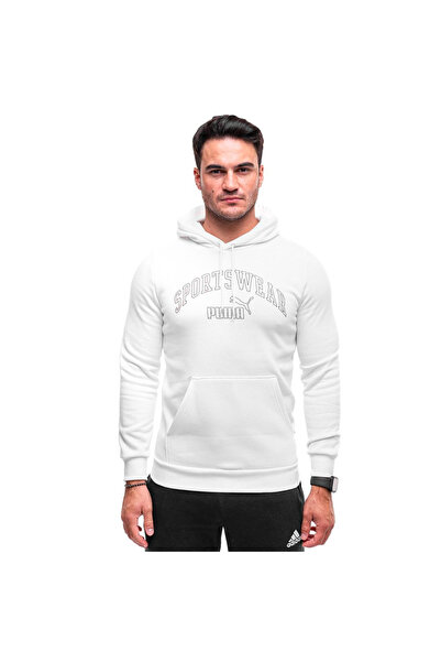 Puma ESS+ LOGO LAB GRADIENT HOODIE FL 681775-02 Λευκό L