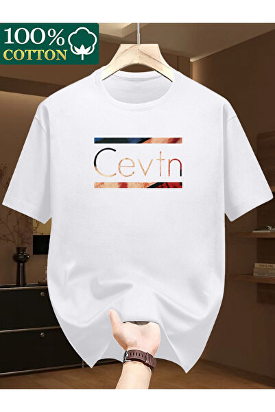 248849 100% T-Shirt, Casual Summer Short Sleeves for Men, Featuring a Round N...