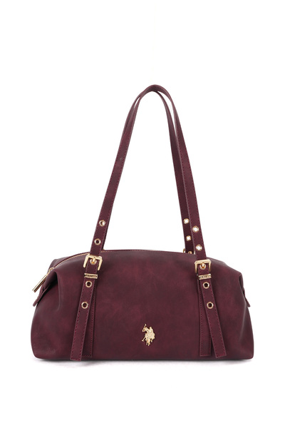 U.S. Polo Assn. حقيبة كتف نسائية باللون الأحمر الداكن Us26617