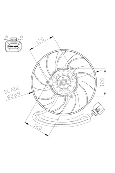 NRF Ventilator Radiator VW CALIFORNIA T5/MULTIVAN T5/TRANSPORTER T5