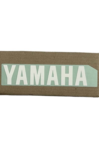 MotoExpress 20x5cm Yamaha Yazısı Etiketi Sticker Beyaz