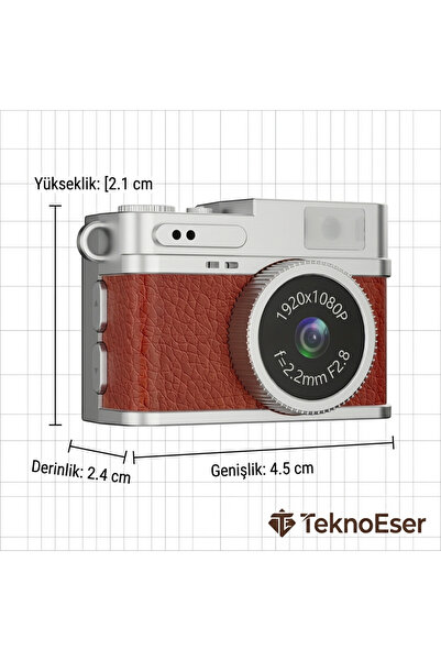 TeknoEser Mini Gizli Kamera 1080P Full HD Gece Görüşlü Hareket Sensörlü Güven...