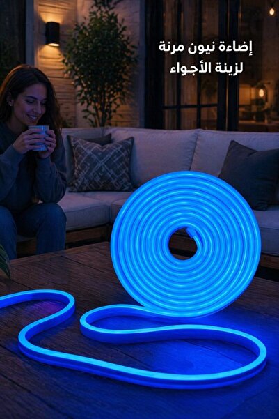 Generic 1 Silicone Waterproof Dimmable Led Neon Strip Light 5M 12V Blue Flexi...