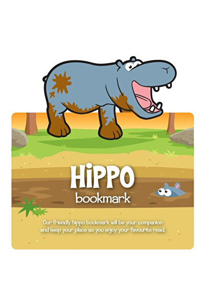 İF Semn de carte Hipopotam multicolor 10.5x11.3cm plastic