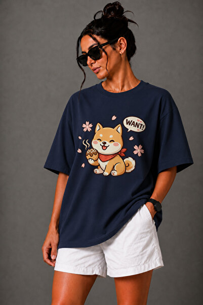 FECCY Premium Want Cat Theme Unisex Oversize Women's T-Shirt Cotton Oversize ...